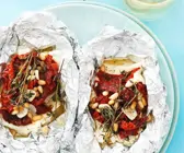 Feta mit Tomaten gegrillt