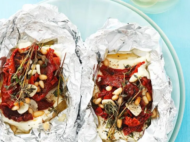 Feta mit Tomaten gegrillt