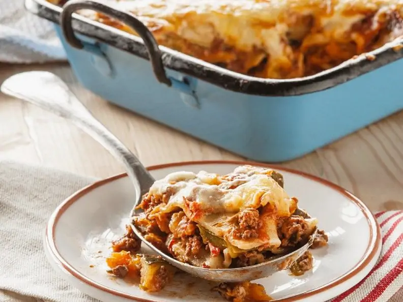 Kürbis-Hack-Lasagne