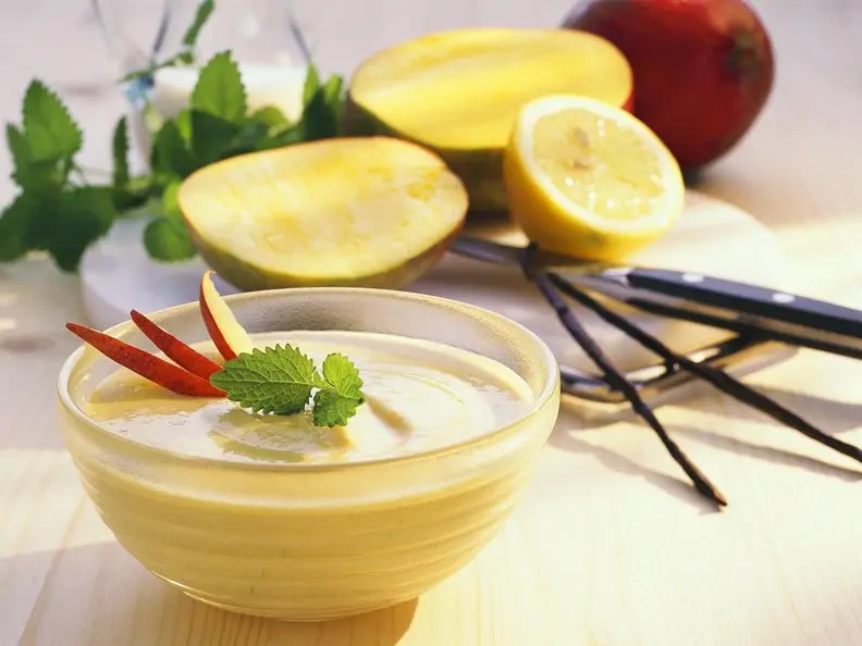 Quarkspeise mit Mango