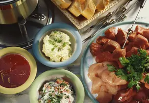 Fondue mit Dips