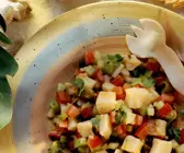 Stockfisch-Gemüsesalat
