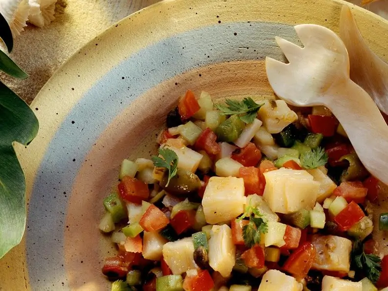 Stockfisch-Gemüsesalat