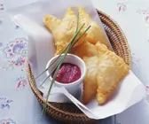 Vegane Sauerkrauttaschen mit Dip