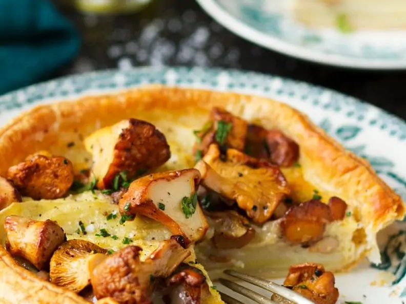 Vegane Pfifferlingsquiche