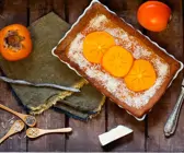 Veganer Kaki-Kuchen mit Chia-Samen