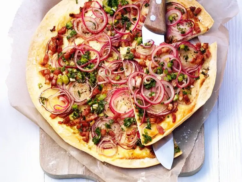 Laktosefreier Flammkuchen