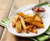 Ofenkartoffeln mit Tomaten-Chilidip