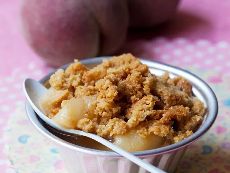 Pfirsich-Crumble vegan