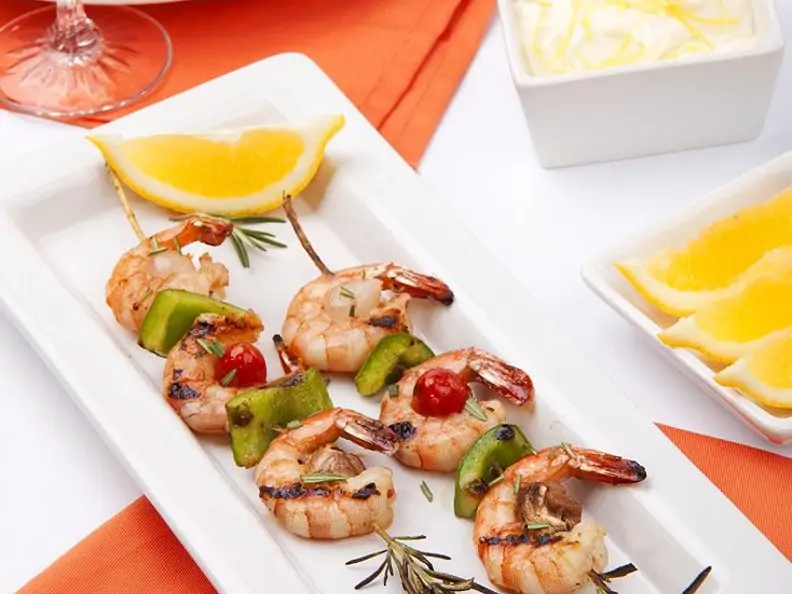 Shrimps-Spieße vom Grill