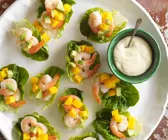 Salat-Häppchen mit Shrimps