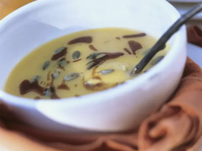 Kürbissuppe mit Frischkäse