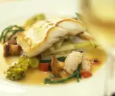 Steinbutt mit Spargelgmüse