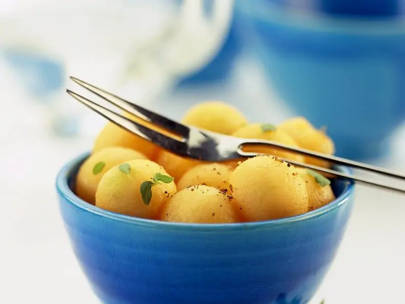 Salat aus Cantaloupmelonen
