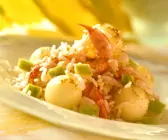 Melonen-Garnelen-Reissalat