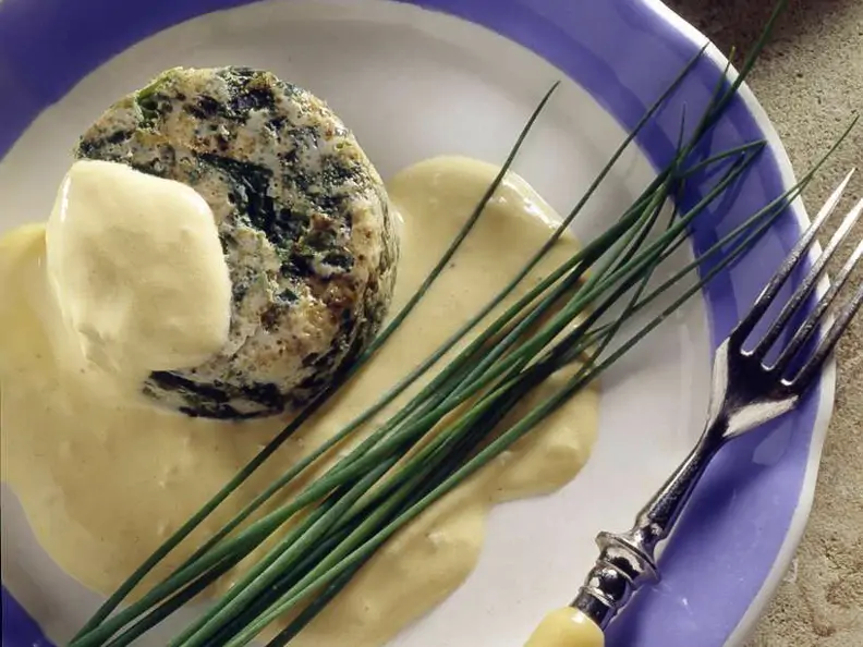 Gemüseflan mit Sahne-Senf-Soße