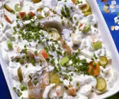 Matjes in süßsaurer Sahnesauce