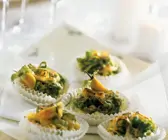 Mürbe Nudel-Tomaten-Törtchen