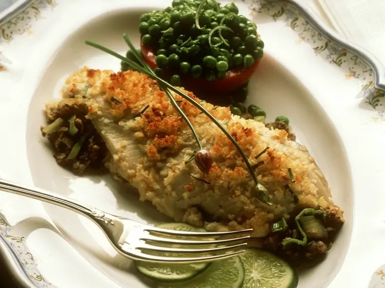 Forellen mit Parmesankruste und gefüllter Tomate