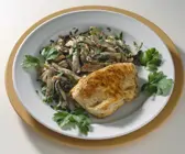 Gefülltes Putenschnitzel mit Pilzen