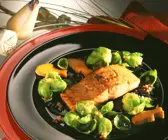 Lachs mit Rosenkohl