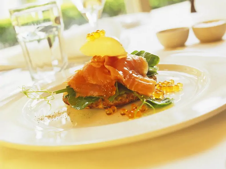 Maisbratlinge mit Lachs