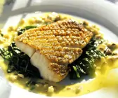 Gebratener Zander mit Spinat
