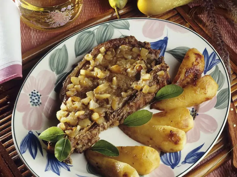 Steak mit Birne