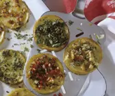 Ofenkartoffeln mit buntem Belag