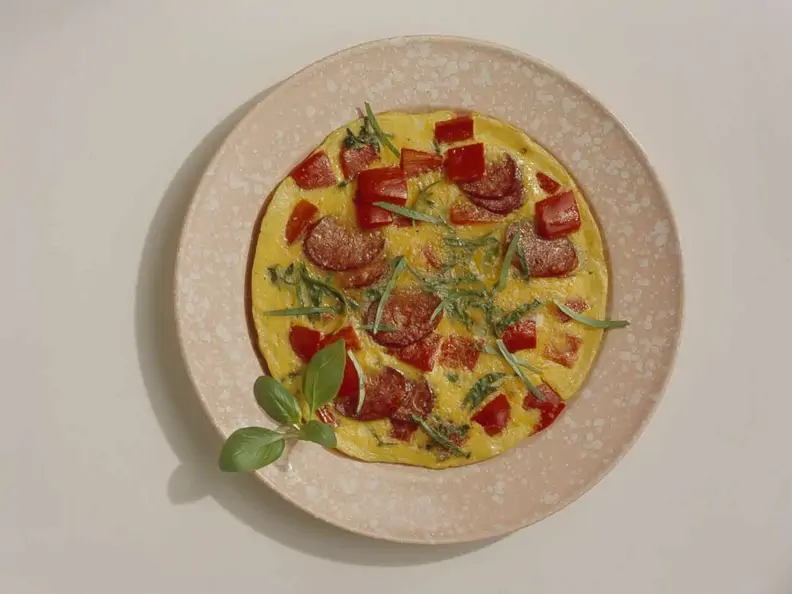 Paprika-Wurst-Omelett