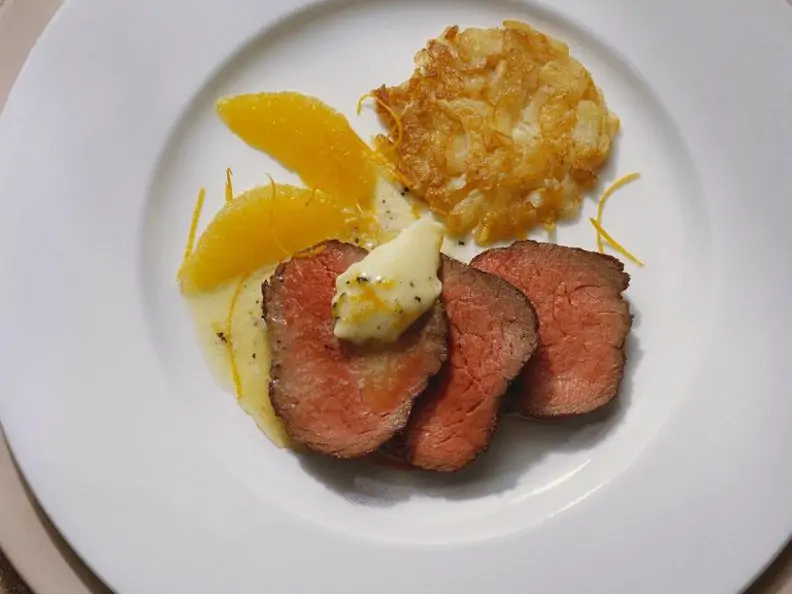 Filetsteak mit Orangensauce