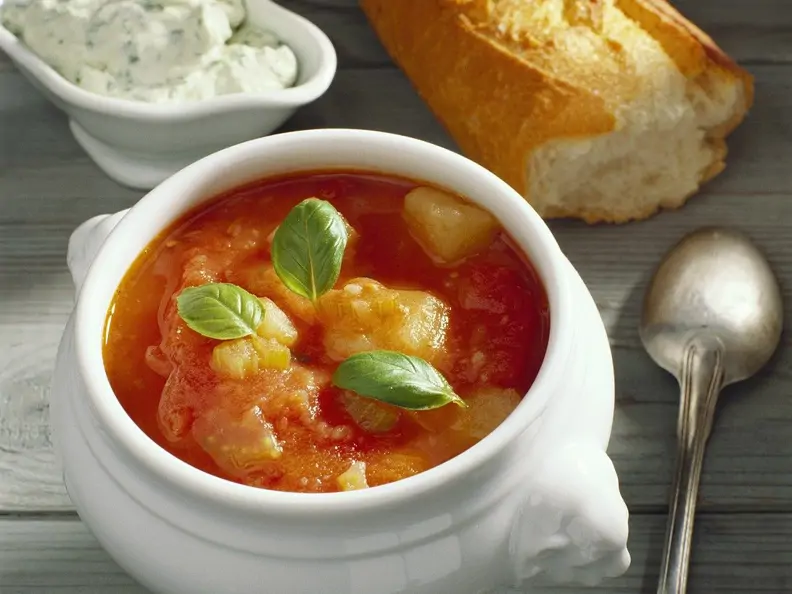 Tomatensuppe mit Quark