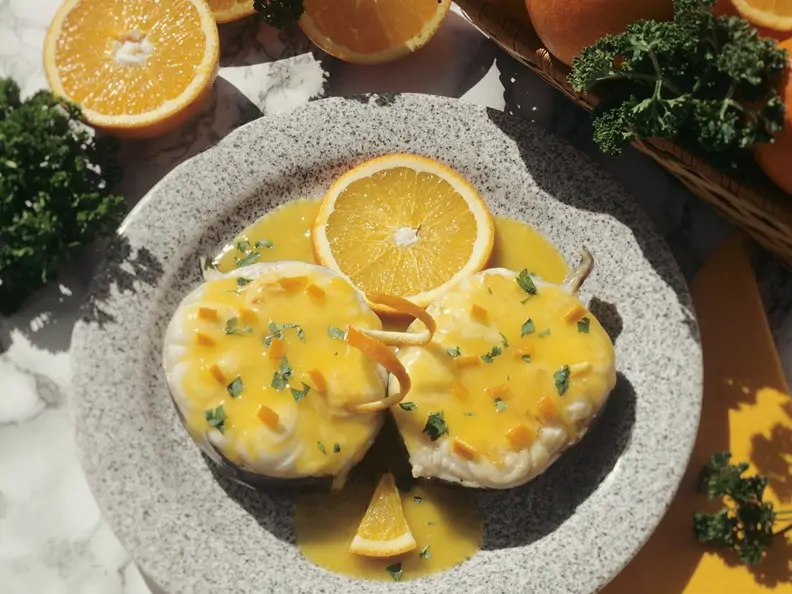 Fisch mit cremiger Orangensauce