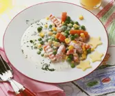 Schnelles Gemüse mit Sahnesauce