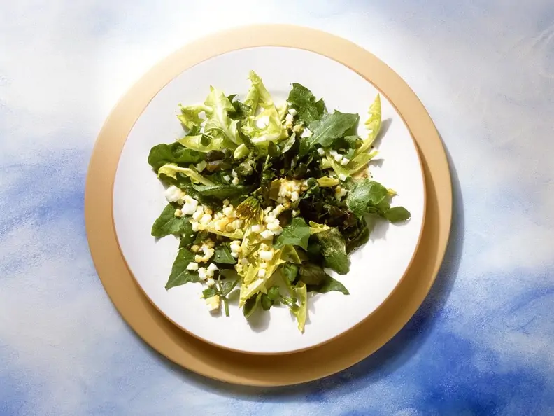 Brunnenkresse-Löwenzahnsalat