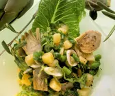 Kartoffel-Bohnensalat mit Artischocken