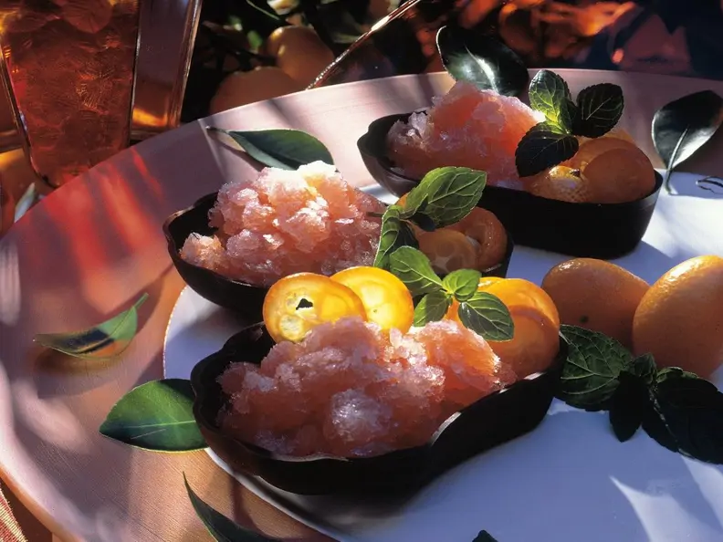 Orangen-Granita