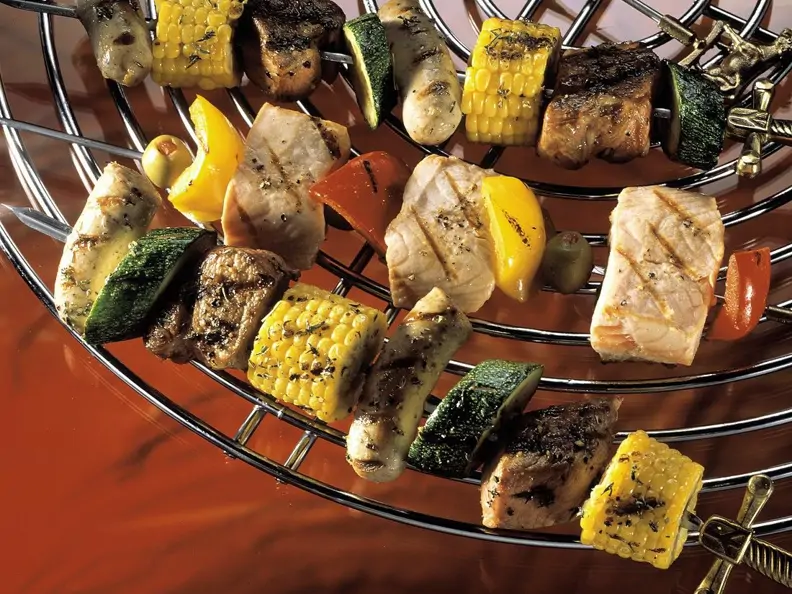 Gemischte Grillspieße