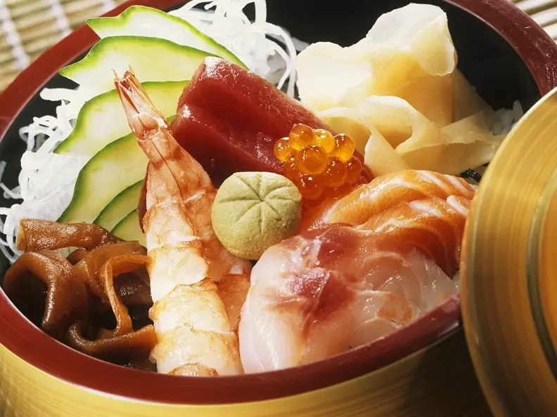 Sushi mit Kürbis