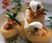 Kartoffeln mit Heringsfüllung