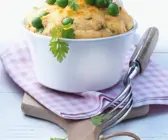 Erbsen-Quark-Souffle mit Parmesan
