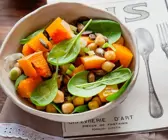 Kürbis-Kichererbsensalat