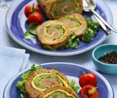 Hackbraten gefüllt mit Brokkoli und Ei