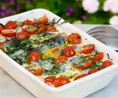 Heringsauflauf mit Käse und Ei