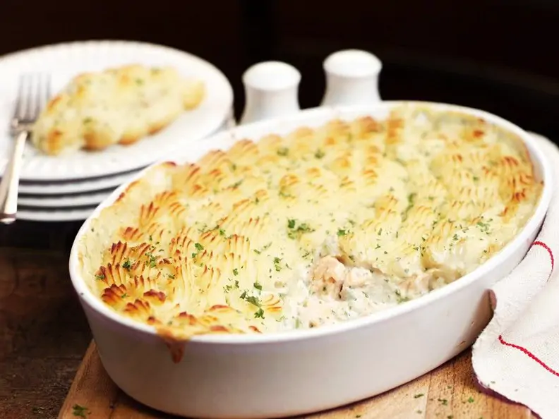 Fischauflauf mit Kartoffelhaube