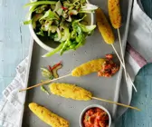 Vegane Hirsespieße