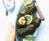 Gefülllte Weinblätter mit Sojajoghurt (vegan)