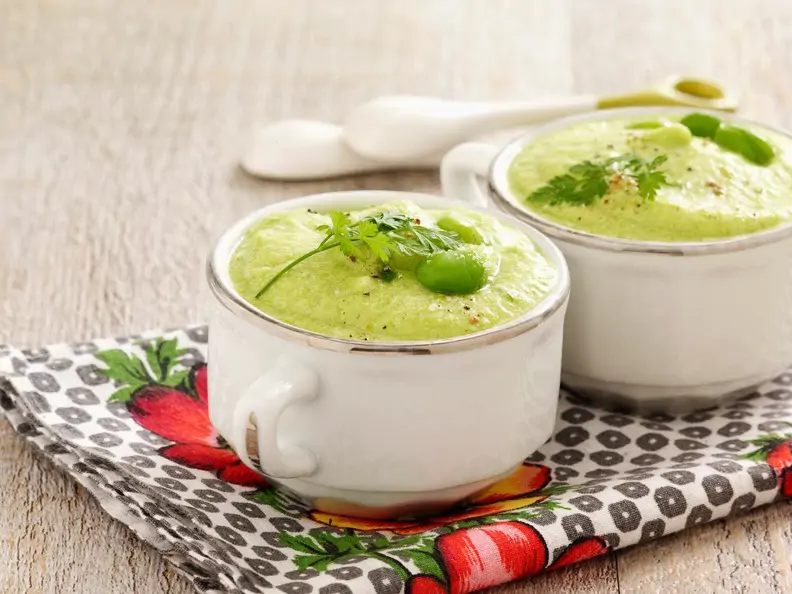 Erbsencreme mit Parmesan