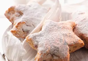Stollengebäck in Sternform