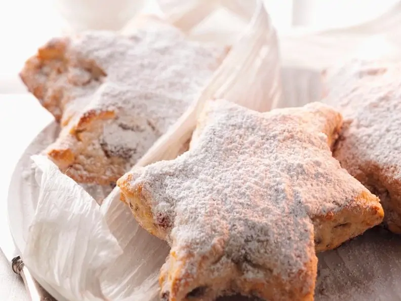 Stollengebäck in Sternform